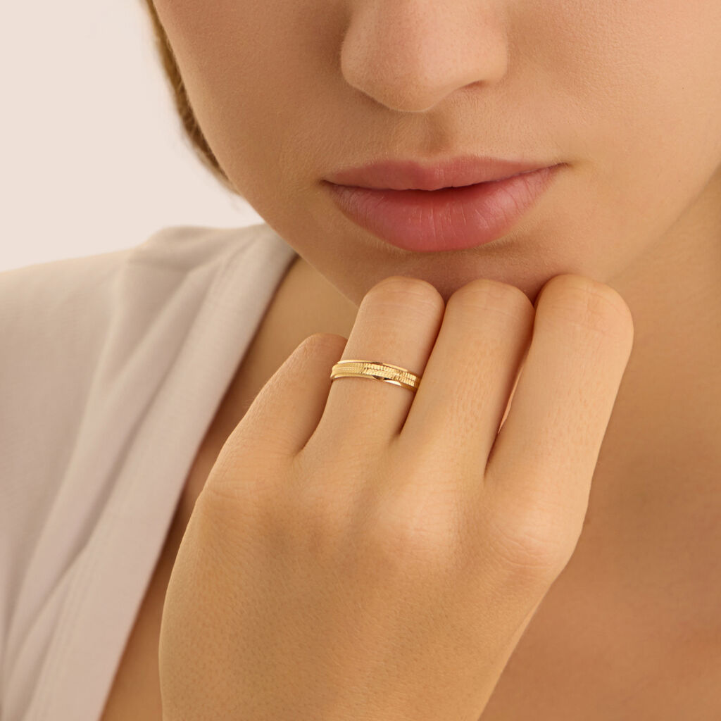 Fede Classica Diamantata 3.3 mm Oro Giallo