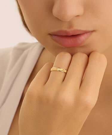 Fede Classica Diamantata 3.3 mm Oro Giallo