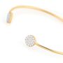 Bangle placcato oro con pav√© di zirconi