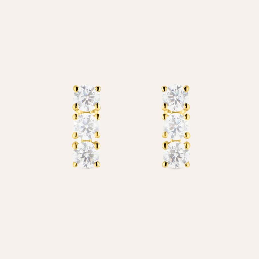 Orecchini Pendenti Trilogy Claire Oro Giallo Cubic Zirconia
