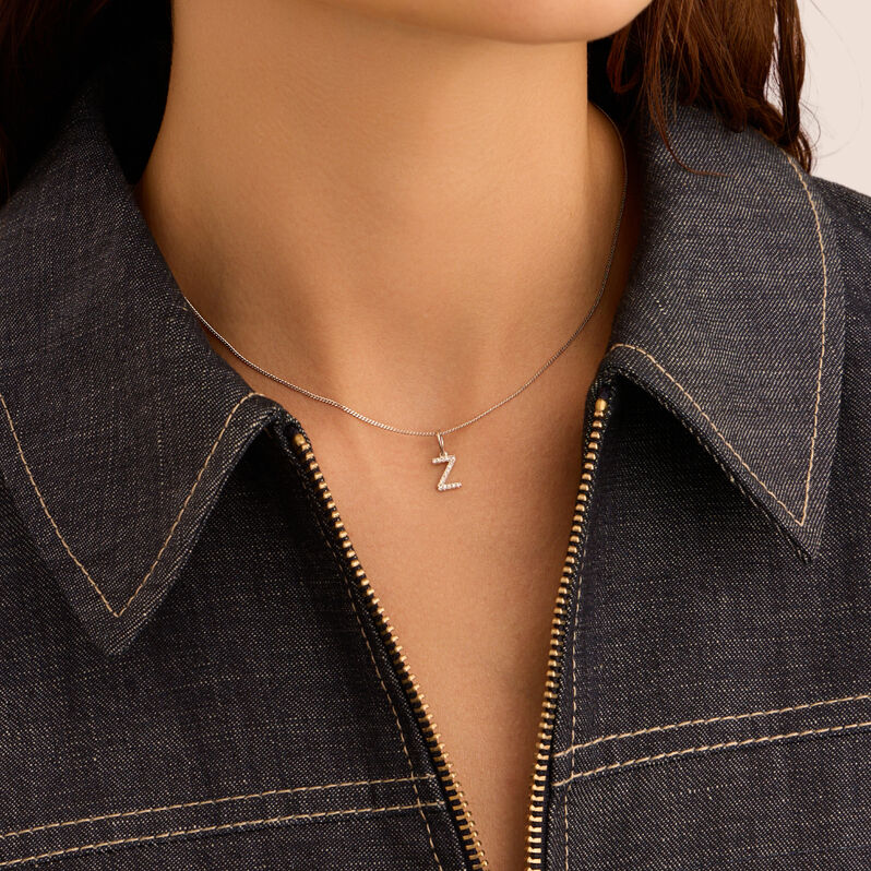 Pendente Sophia Oro Bianco Diamante - Ciondoli Donna | Stroili