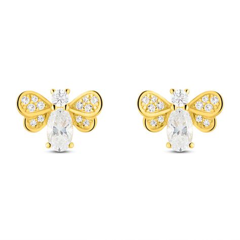 Orecchini Lobo Claire Oro Giallo Cubic Zirconia - Orecchini a Lobo Donna | Stroili