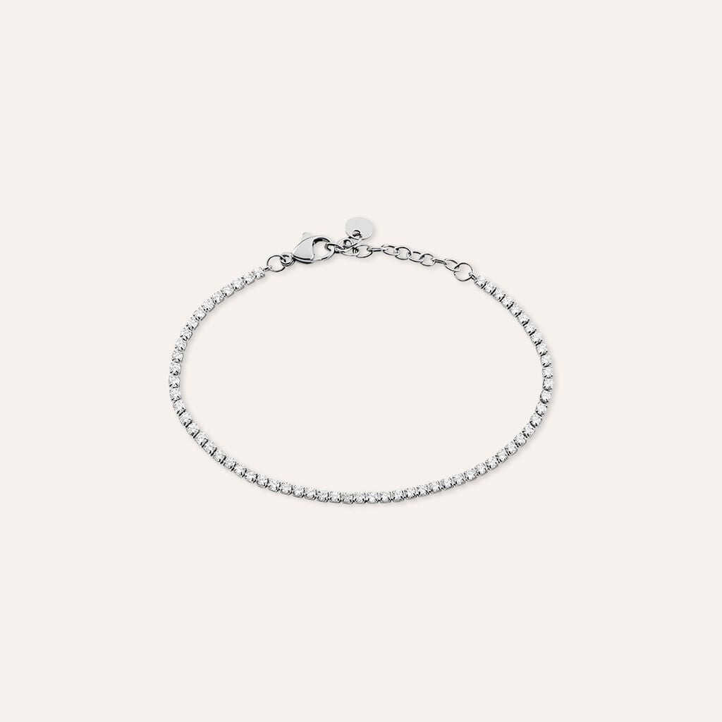 Bracciale Tennis Aura Acciaio Cubic Zirconia