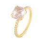 Anello Solitario Amélie Oro Giallo Quarzo Cubic Zirconia