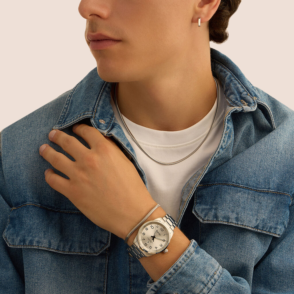 Catena Gentleman Argento Rodiato