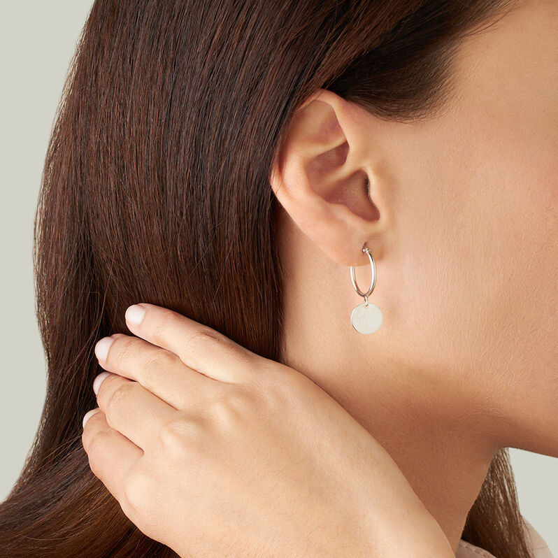 Orecchini A Cerchio Silver Collection Argento Rodiato - Orecchini a Cerchio Donna | Stroili