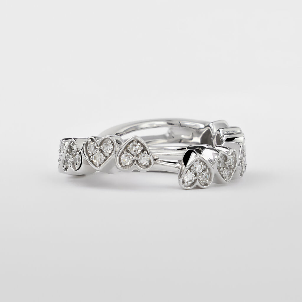 Orecchini A Cerchio Sophia Oro Bianco Diamante - Orecchini a Cerchio Donna | Stroili