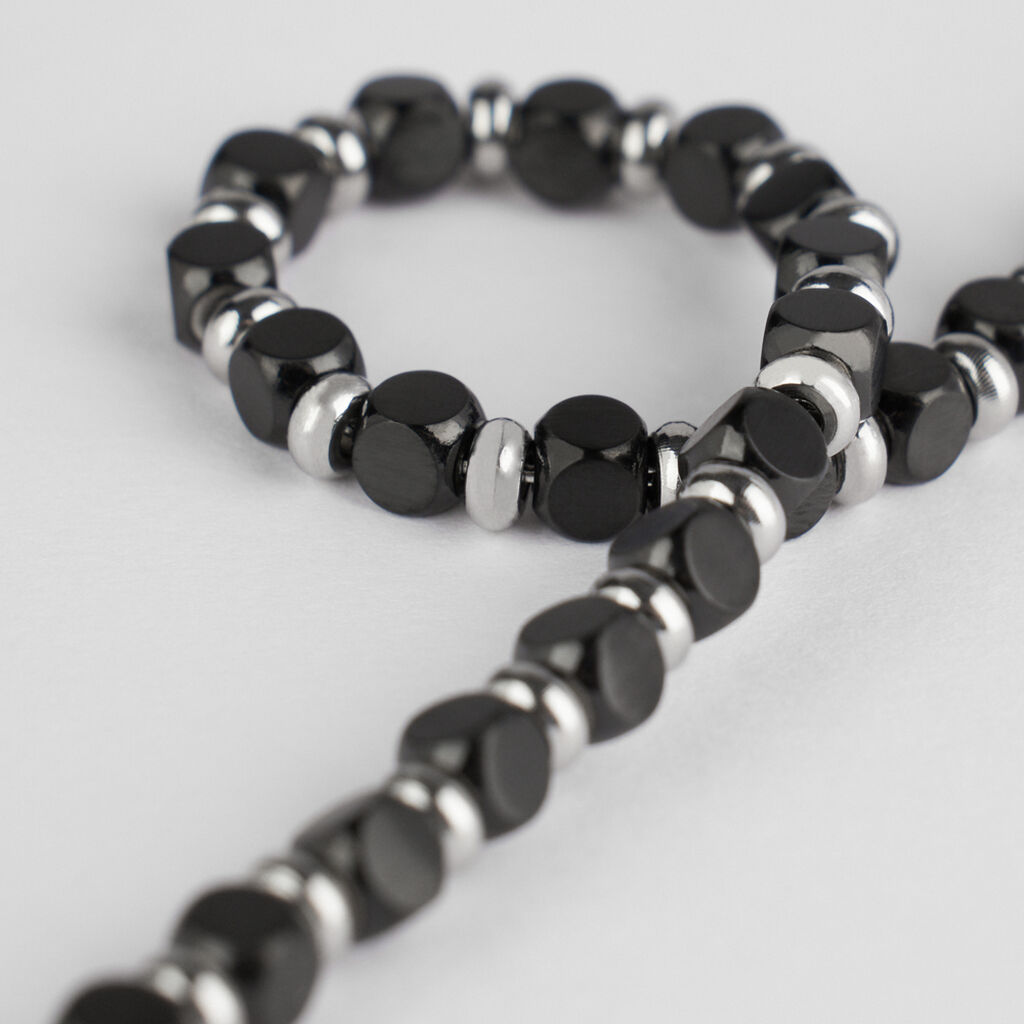 Bracciale Man Code Acciaio Bicolore Bianco / Nero - Bracciali Uomo | Stroili