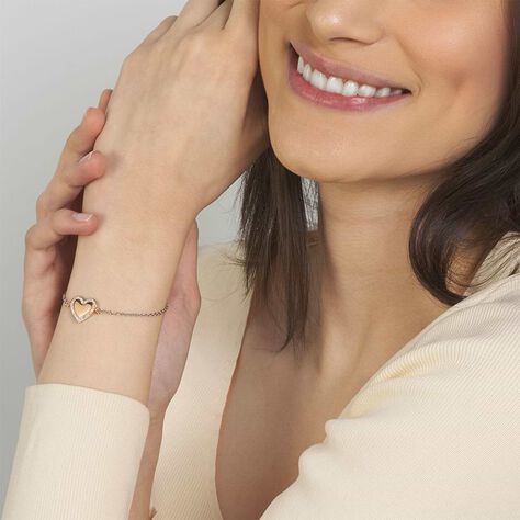 Bracciale Lady Chic Acciaio Bicolore Bianco / Rosa Cristallo - Bracciali con Incisione Donna | Stroili