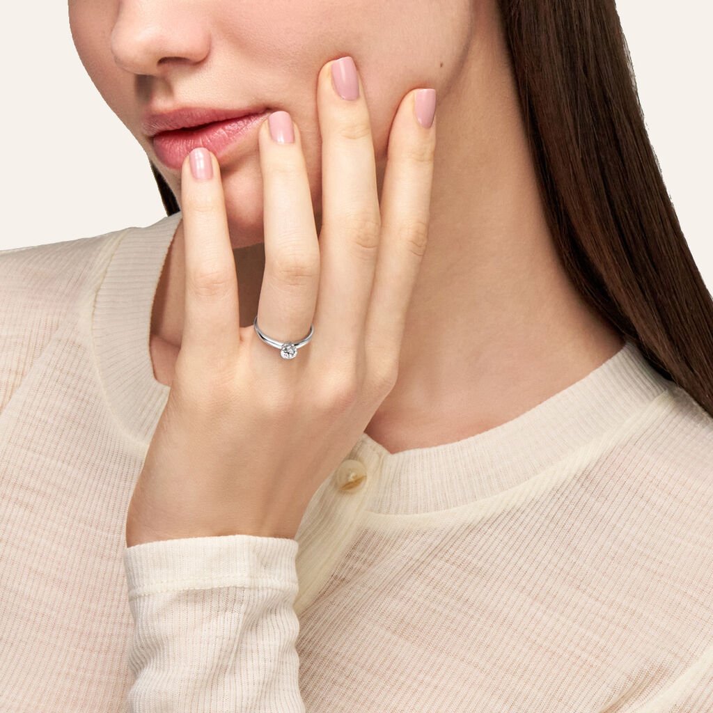 Anello Solitario Diamade Oro Bianco Diamante Lab-Grown - Anelli con Pietre Donna | Stroili