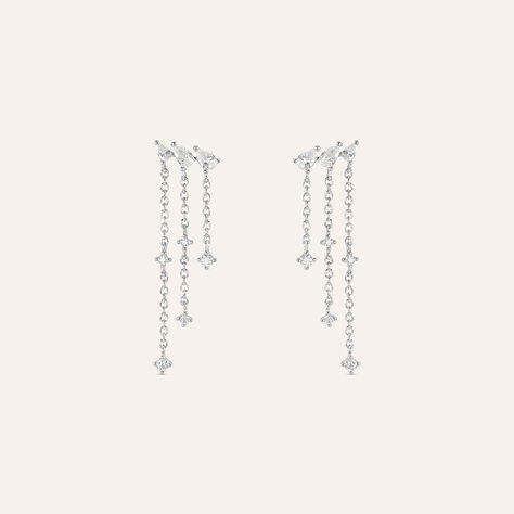 Orecchini Pendenti Silver Elegance Argento Rodiato Cubic Zirconia - Orecchini Pendenti Donna | Stroili