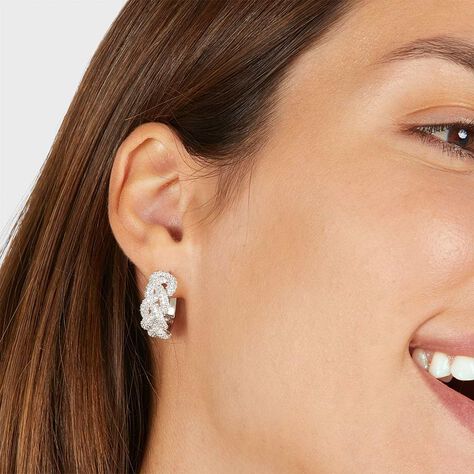 Orecchini A Cerchio Silver Shine Argento Rodiato Cubic Zirconia - Orecchini a Cerchio Donna | Stroili