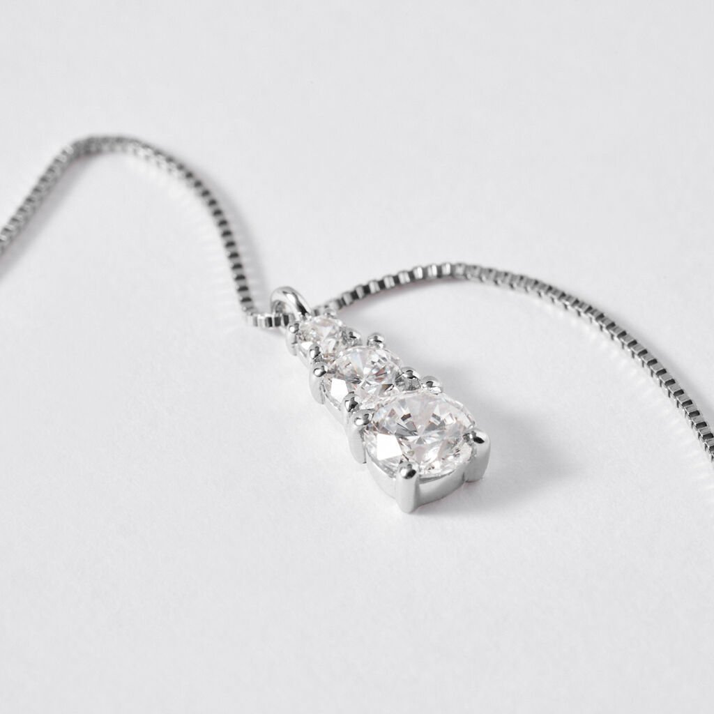 Collana Trilogy Claire Oro Bianco Cubic Zirconia - Collane Donna | Stroili