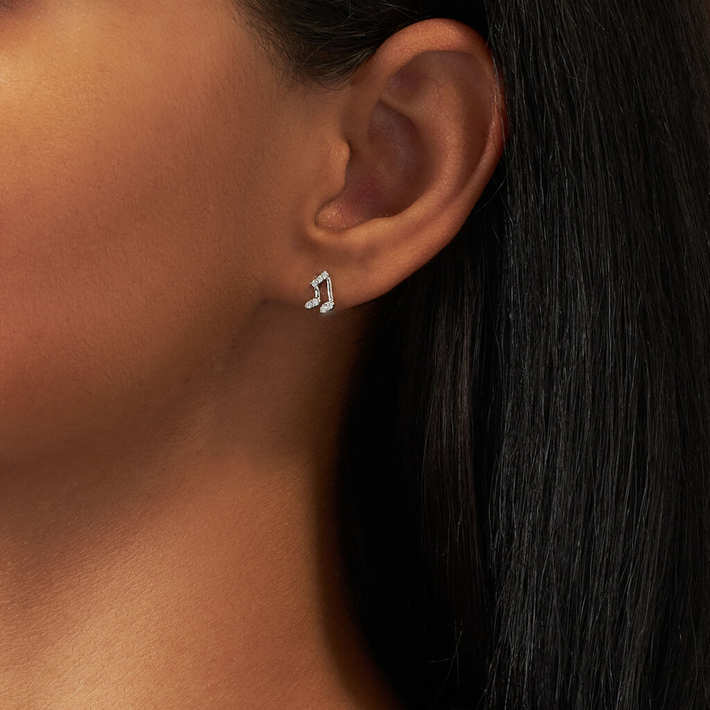 Orecchini Lobo Silver Moments Argento Rodiato Cubic Zirconia - Orecchini a Lobo Donna | Stroili