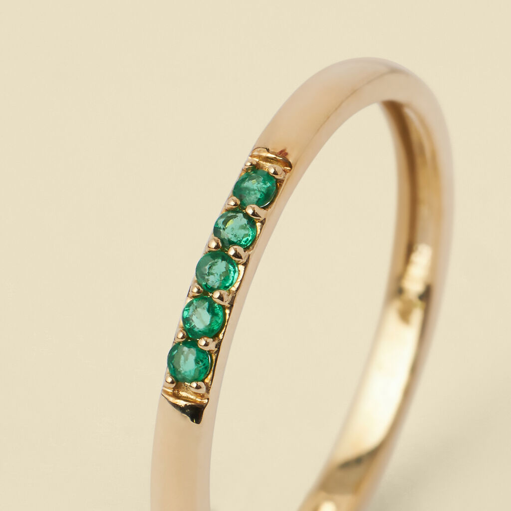 Anello Fedina Charlotte Oro Giallo Smeraldo