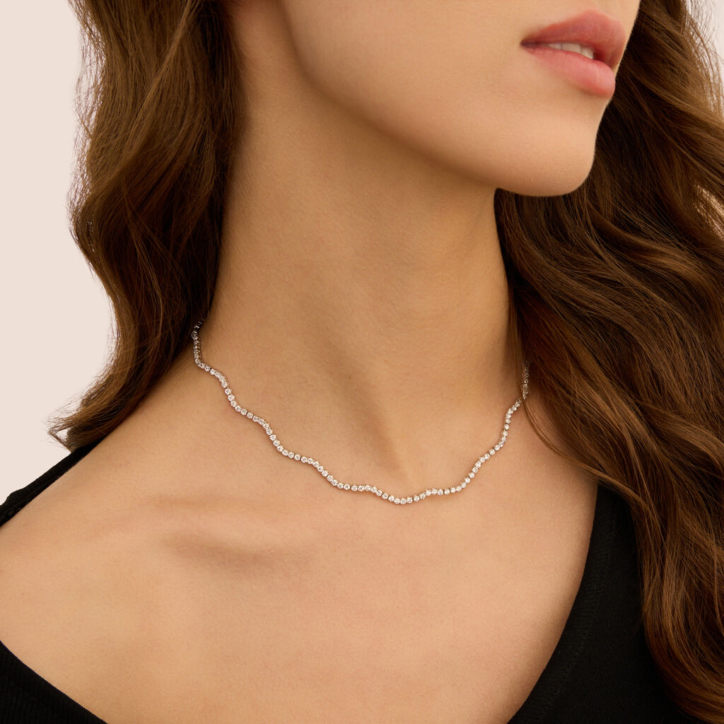 Collana Romantic Shine Ottone Cristallo