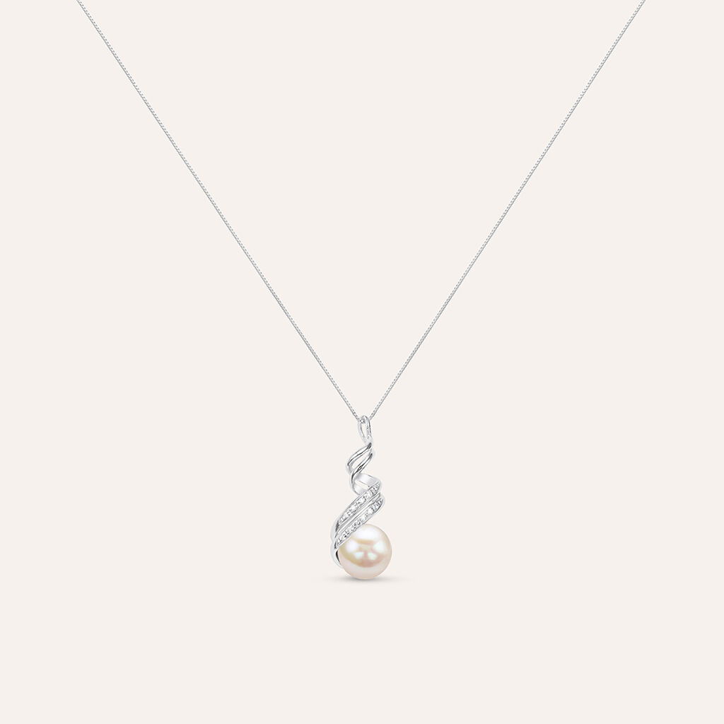 Collana Gold Pearls Oro Bianco Perla D'Acqua Dolce Diamante - Collane Donna | Stroili