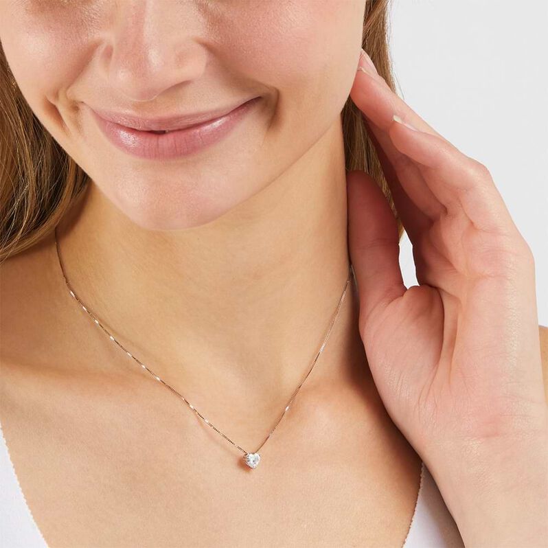 Collana Punto Luce Claire Oro Bianco Cubic Zirconia - Collane Punto Luce Donna | Stroili