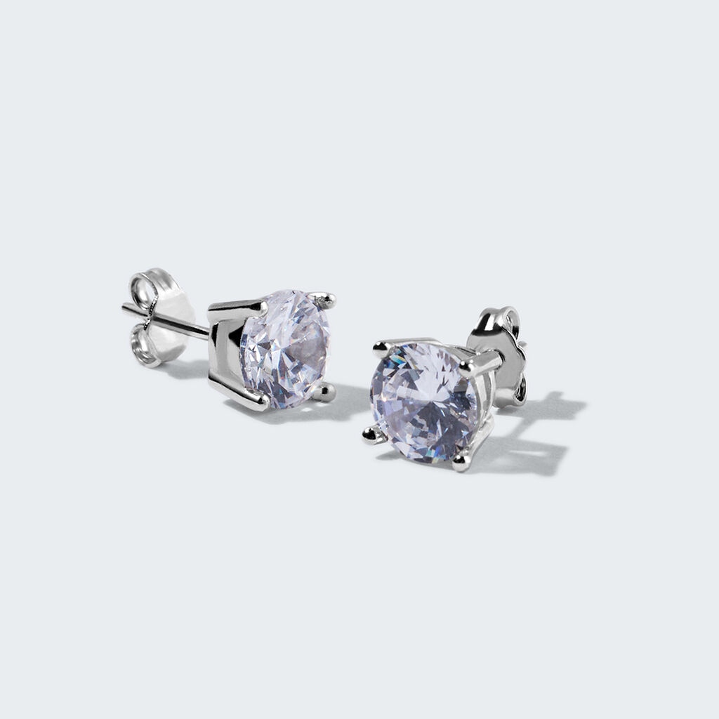Orecchini Lobo Punto Luce Silver Elegance Argento Rodiato Cubic Zirconia - Orecchini a Lobo Donna | Stroili