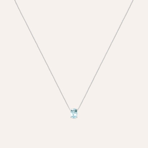 Collana Acquamarina Oro Bianco Acquamarina - Collane Donna | Stroili