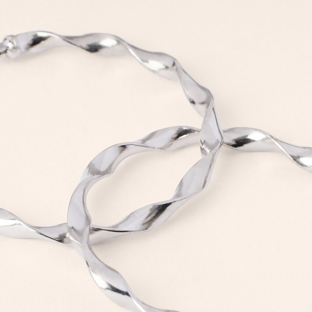 Orecchini A Cerchio Silver Collection Argento Rodiato - Orecchini a Cerchio Donna | Stroili