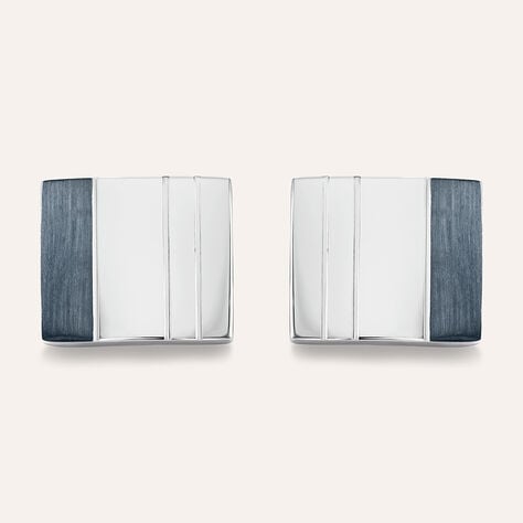 Gemelli Man Code Acciaio Bicolore Bianco / Nero - Gioielli Uomo | Stroili