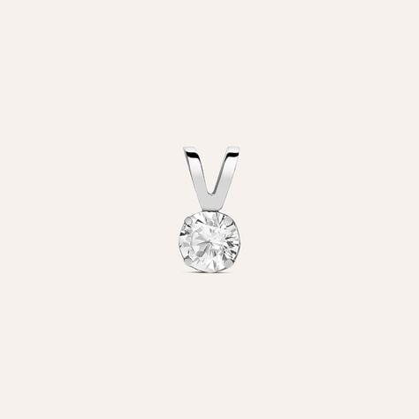 Pendente Punto Luce Poème Oro Bianco Cubic Zirconia - Ciondoli Donna | Stroili