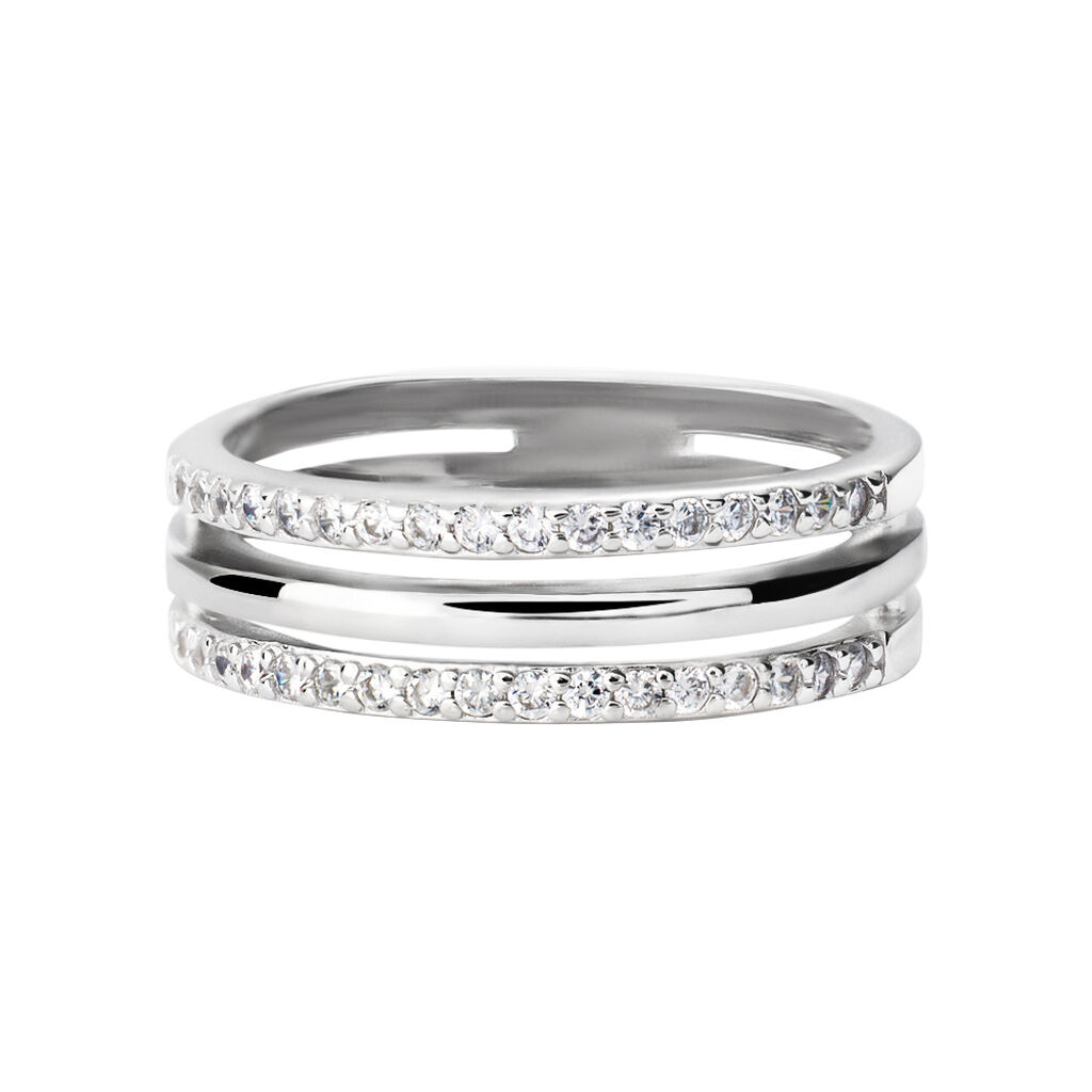Anello Fantasia Silver Shine Argento Rodiato Cubic Zirconia - Anelli con Pietre Donna | Stroili