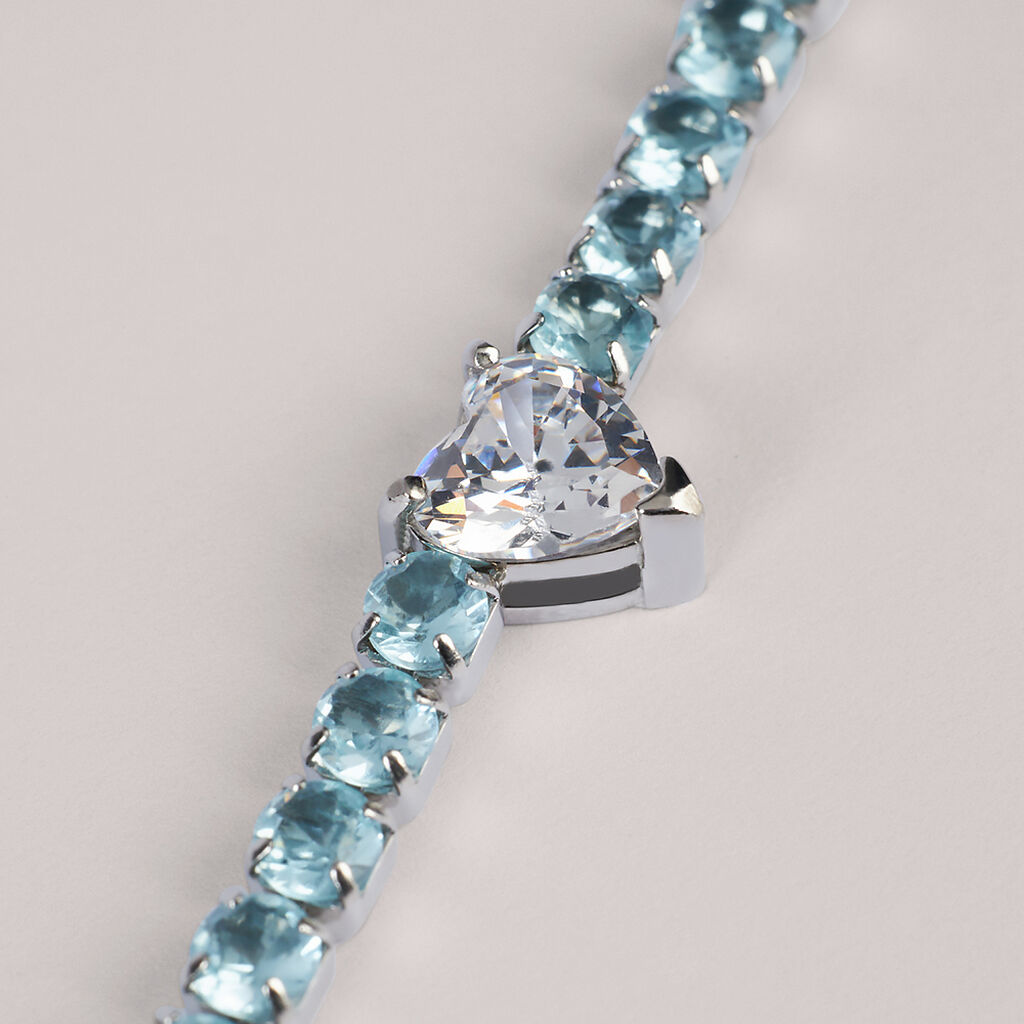 Bracciale Tennis Aura Acciaio Cristallo