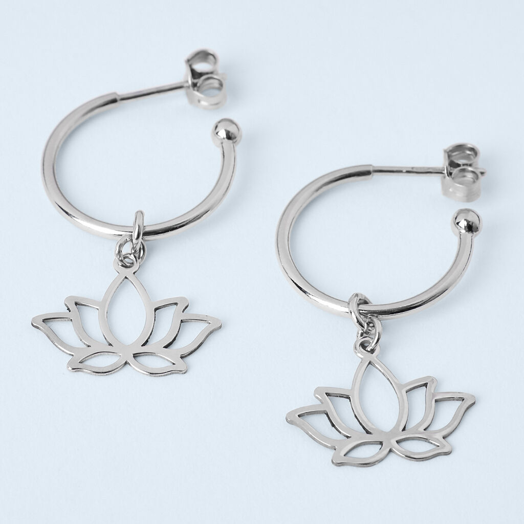 Orecchini A Cerchio Silver Collection Argento Rodiato