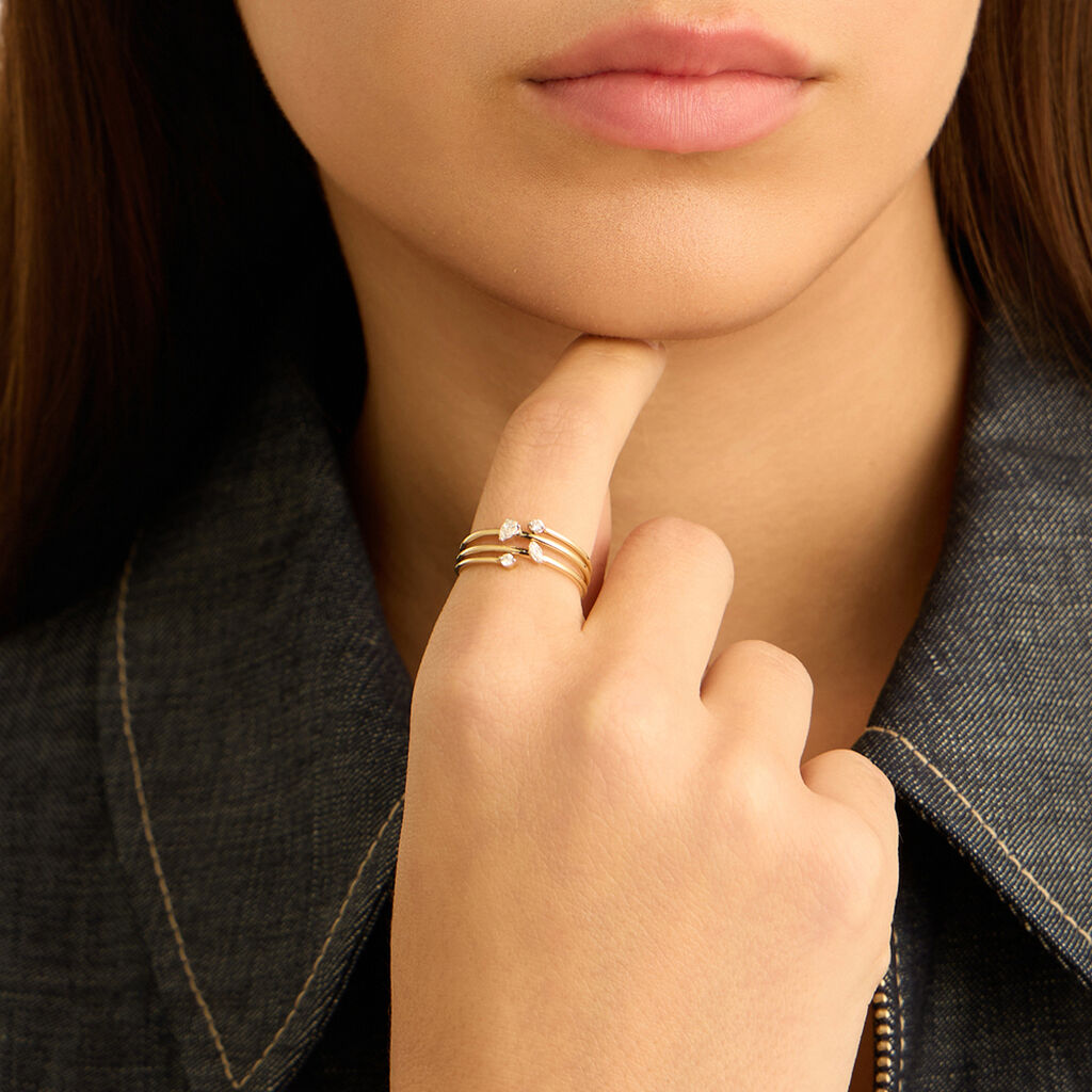 Anello Fascia Diamade Glam Oro Giallo Diamante Lab-Grown