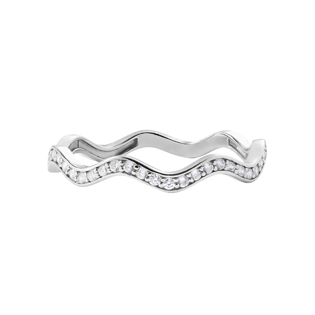 Anello Semi-eternity Silver Shine Argento Rodiato Cubic Zirconia - Anelli con Pietre Donna | Stroili