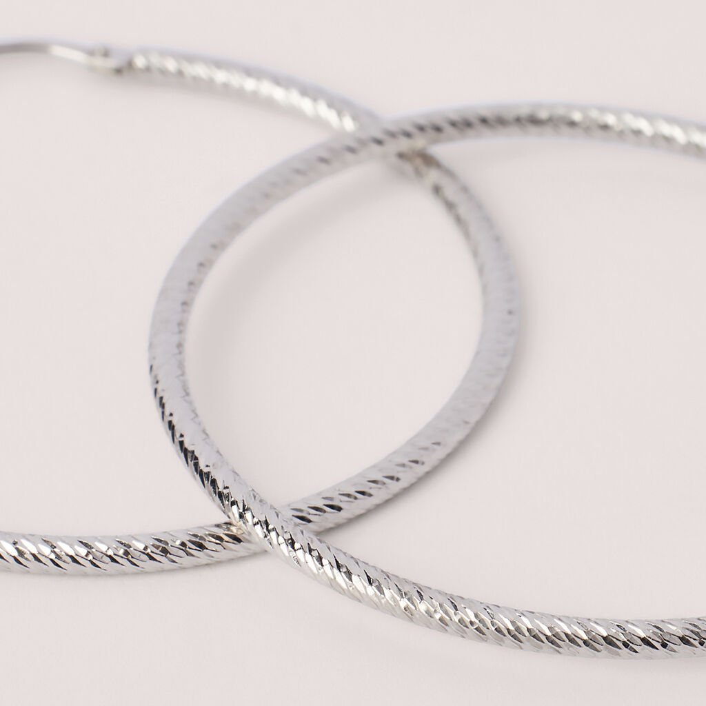 Orecchini A Cerchio Silver Collection Argento Rodiato - Orecchini a Cerchio Donna | Stroili