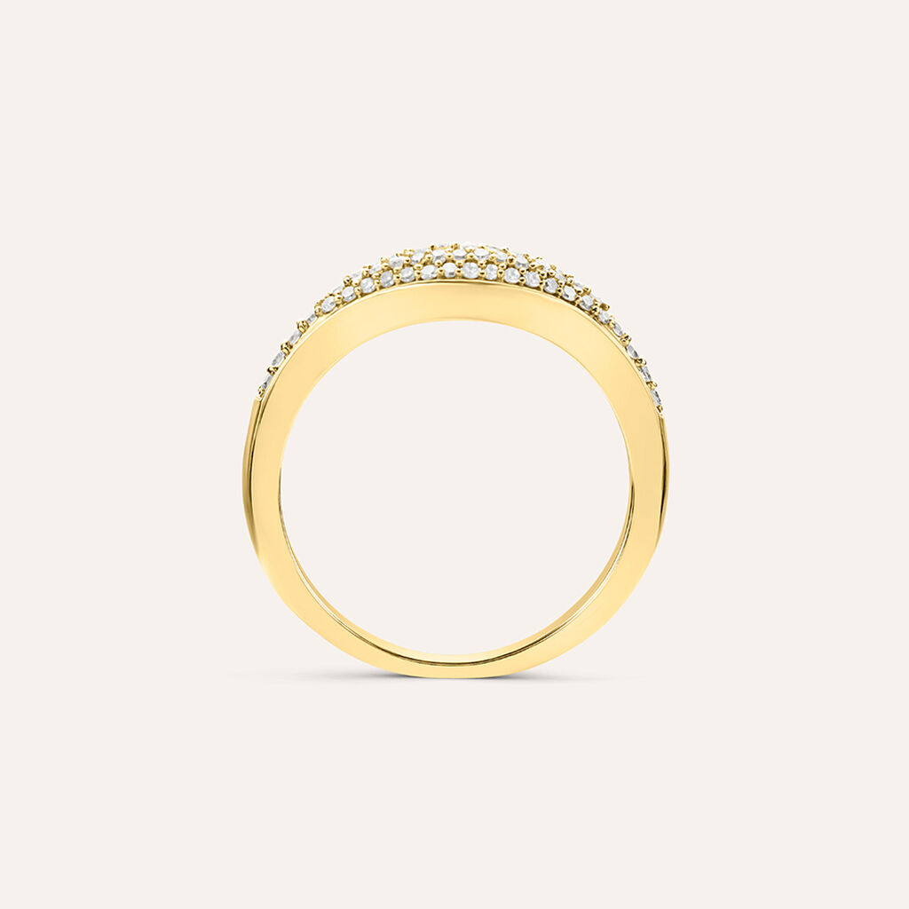 Anello Fascia Diamade Glam Oro Giallo Diamante Lab-Grown - Anelli con Pietre Donna | Stroili