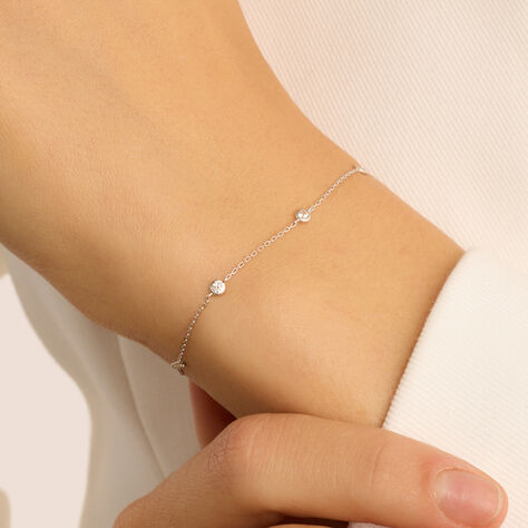 Bracciale Multi Punto Luce Claire Oro Bianco Cubic Zirconia - Bracciali Amicizia Donna | Stroili