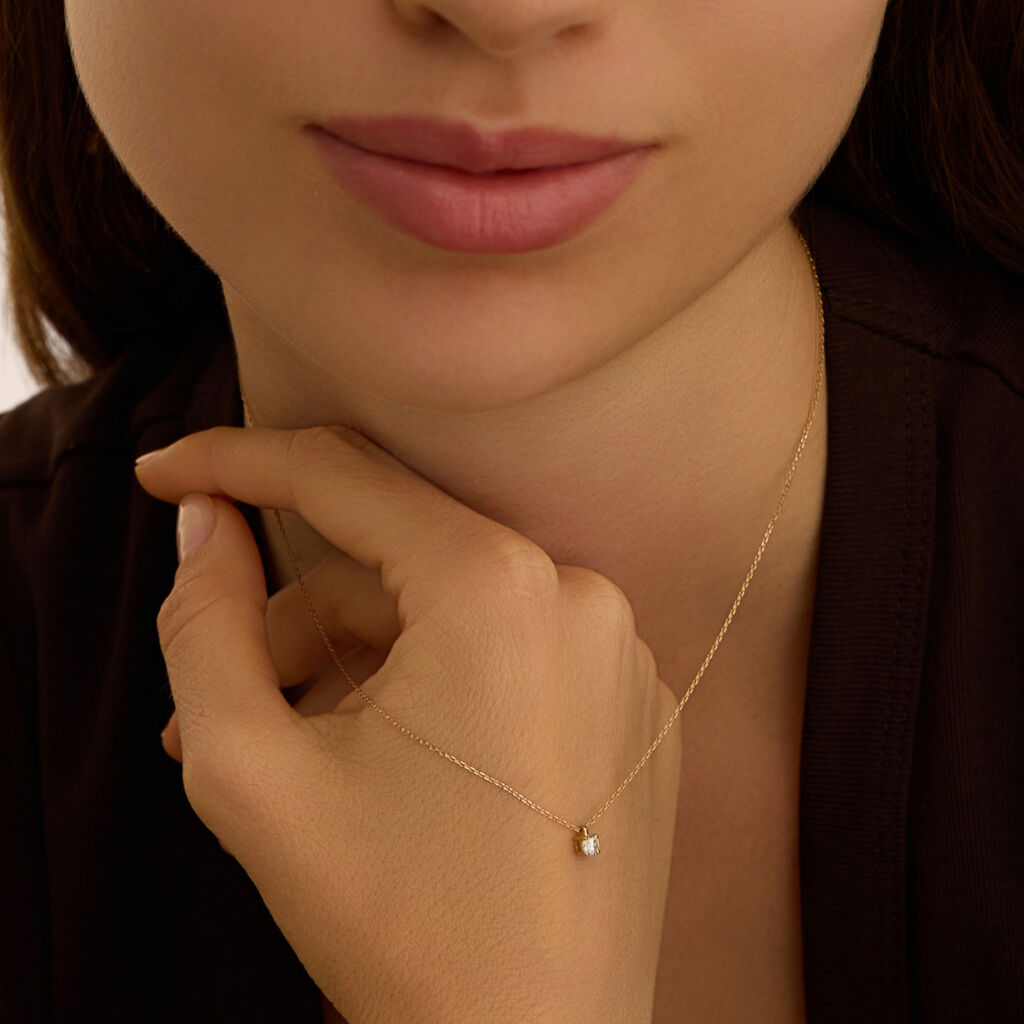 Collana Punto Luce Grace Oro Giallo Diamante