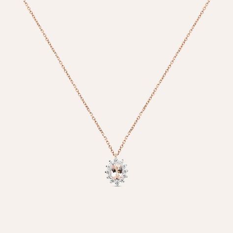 Collana Jasmine Oro Rosa Morganite Diamante - Collane Donna | Stroili