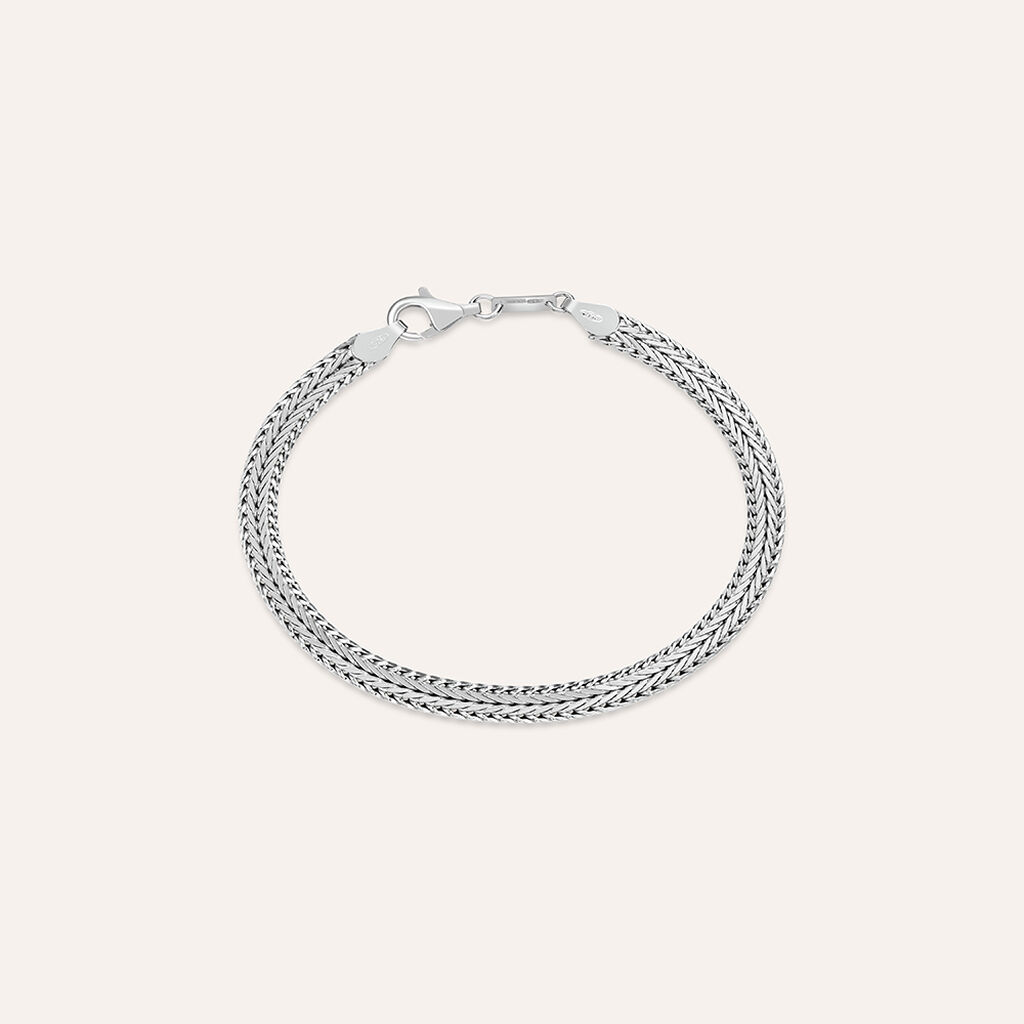 Bracciale Catena Gentleman Argento Rodiato