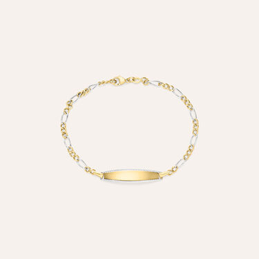 Bracciale Con Targhetta Holy Oro Bicolore