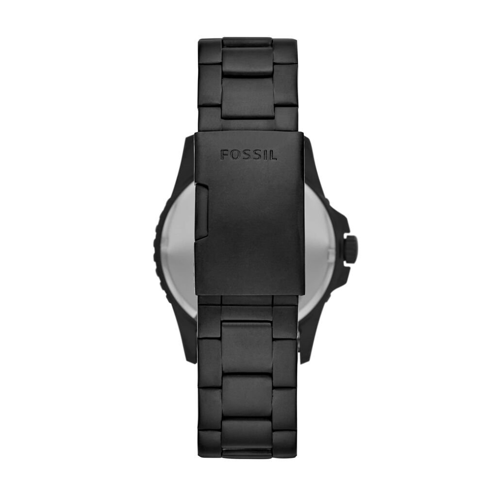 Orologio solo tempo cinturino in silicone nero e cassa in acciaio nero