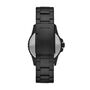Orologio solo tempo cinturino in silicone nero e cassa in acciaio nero
