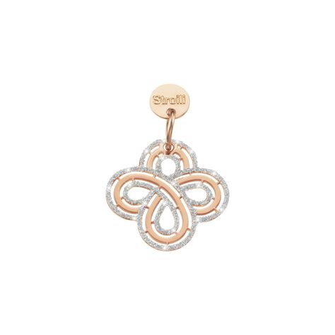Charm in argento rosato e glitter - Charms Donna | Stroili