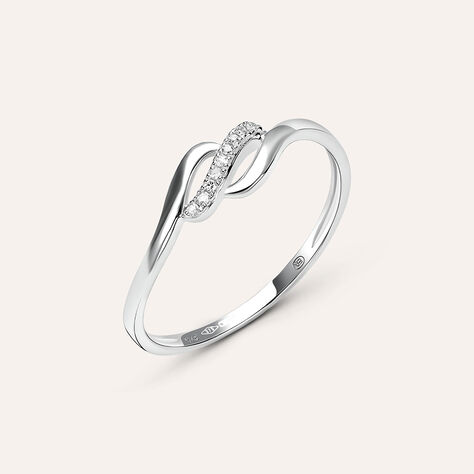 Anello Fantasia Sophia Oro Bianco Diamante - Anelli con Pietre Donna | Stroili