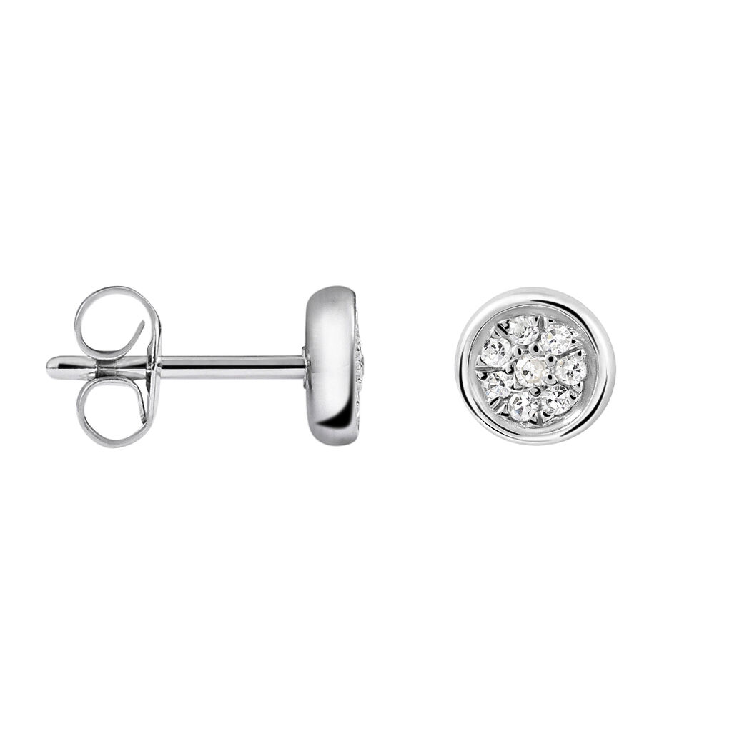 Orecchini Lobo Sophia Oro Bianco Diamante - Orecchini a Lobo Donna | Stroili