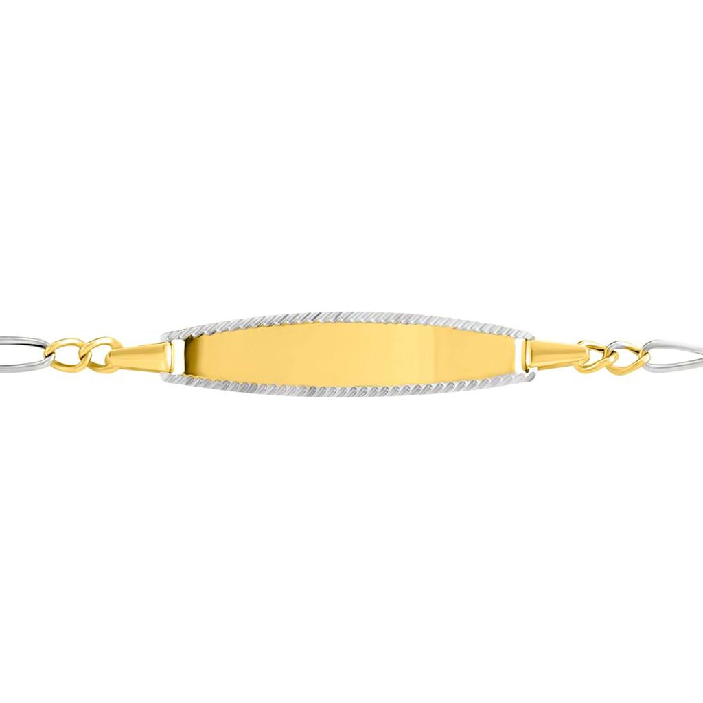 Bracciale Con Targhetta Holy Oro Bicolore - Bracciali con Incisione Bambino | Stroili
