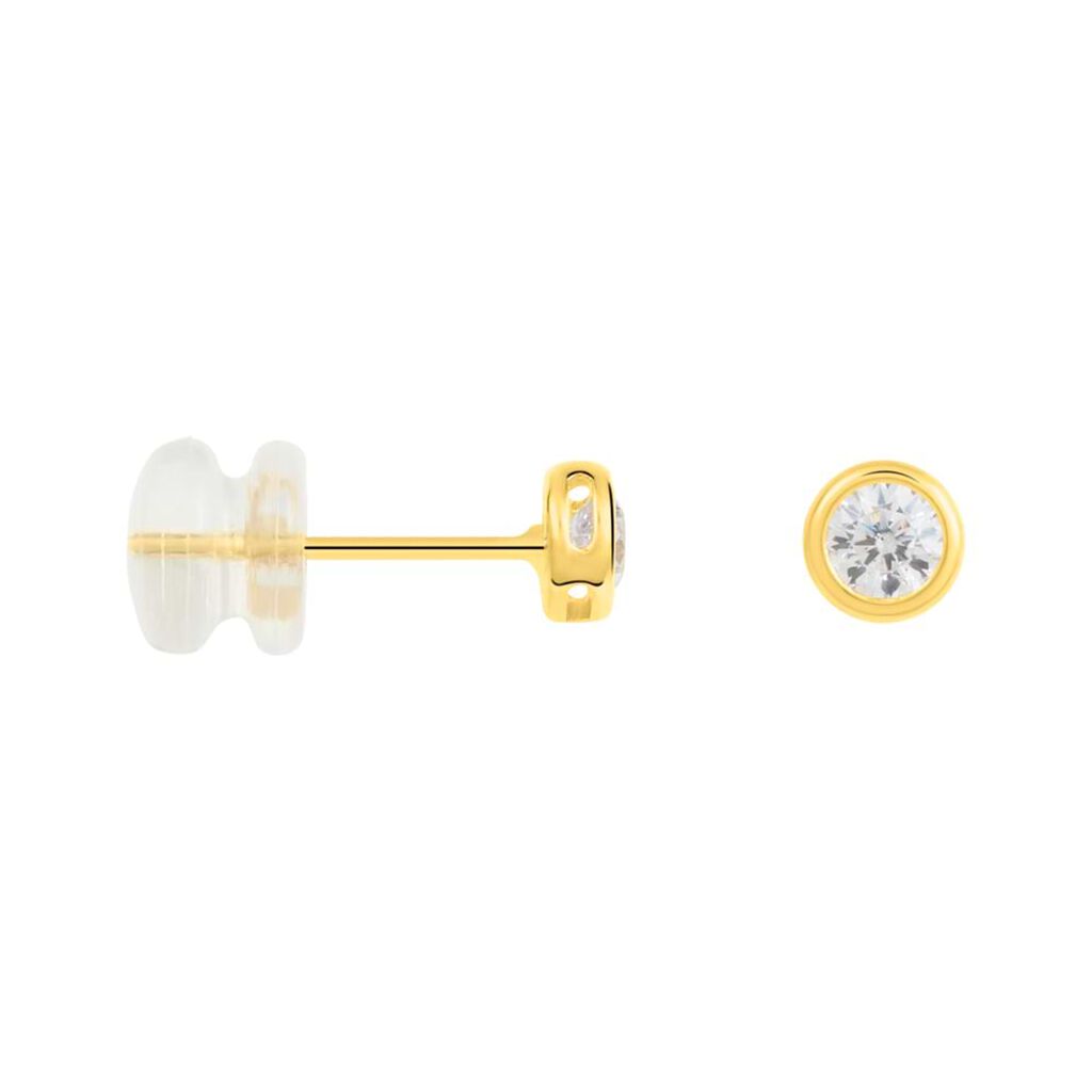 Orecchini Lobo Punto Luce Claire Oro Giallo Cubic Zirconia - Orecchini a Lobo Donna | Stroili