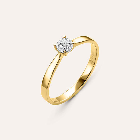 Anello Solitario Diamotion Oro Giallo Diamante - Anelli con Pietre Donna | Stroili