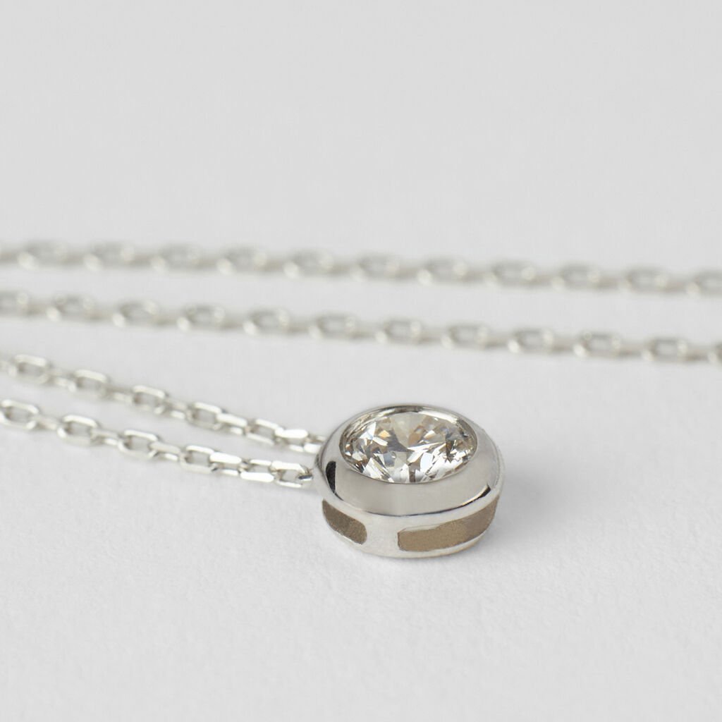 Collana Punto Luce Grace Oro Bianco Diamante - Collane Punto Luce Donna | Stroili