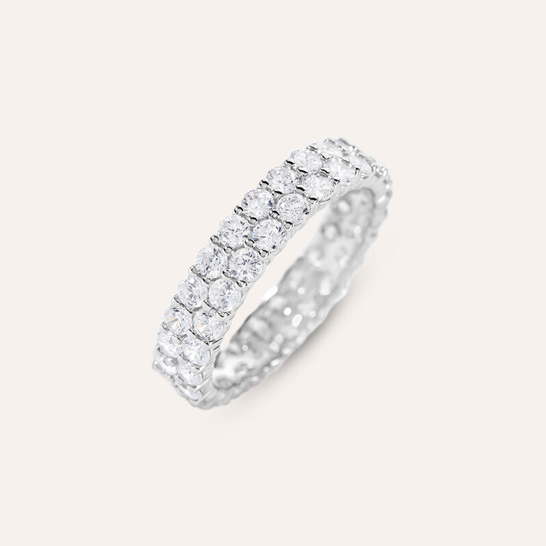 Anello Eternity Silver Elegance Argento Cubic Zirconia - Anelli Eternity Donna | Stroili