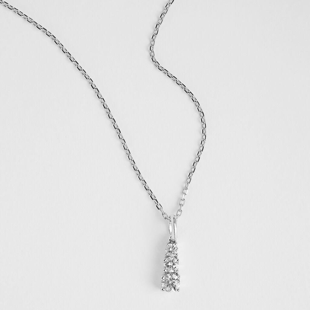 Collana Trilogy Grace Oro Bianco Diamante - Collane Donna | Stroili
